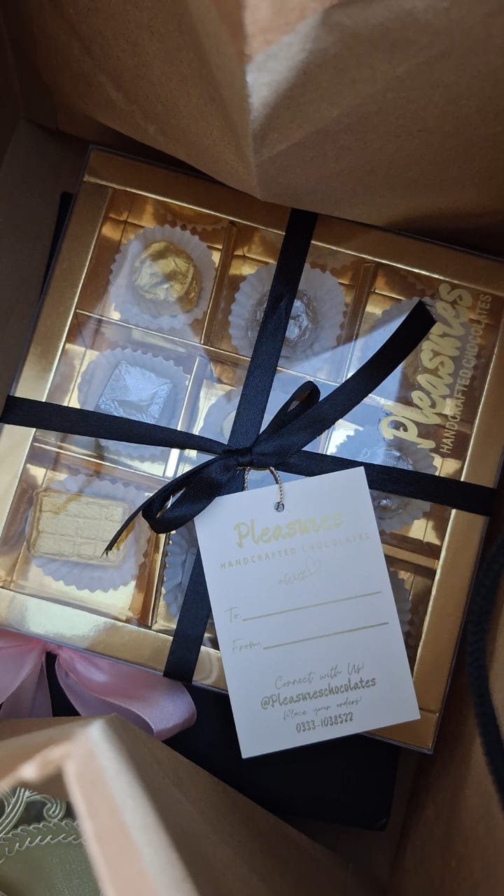Pleasures Chocolates 9 pcs box